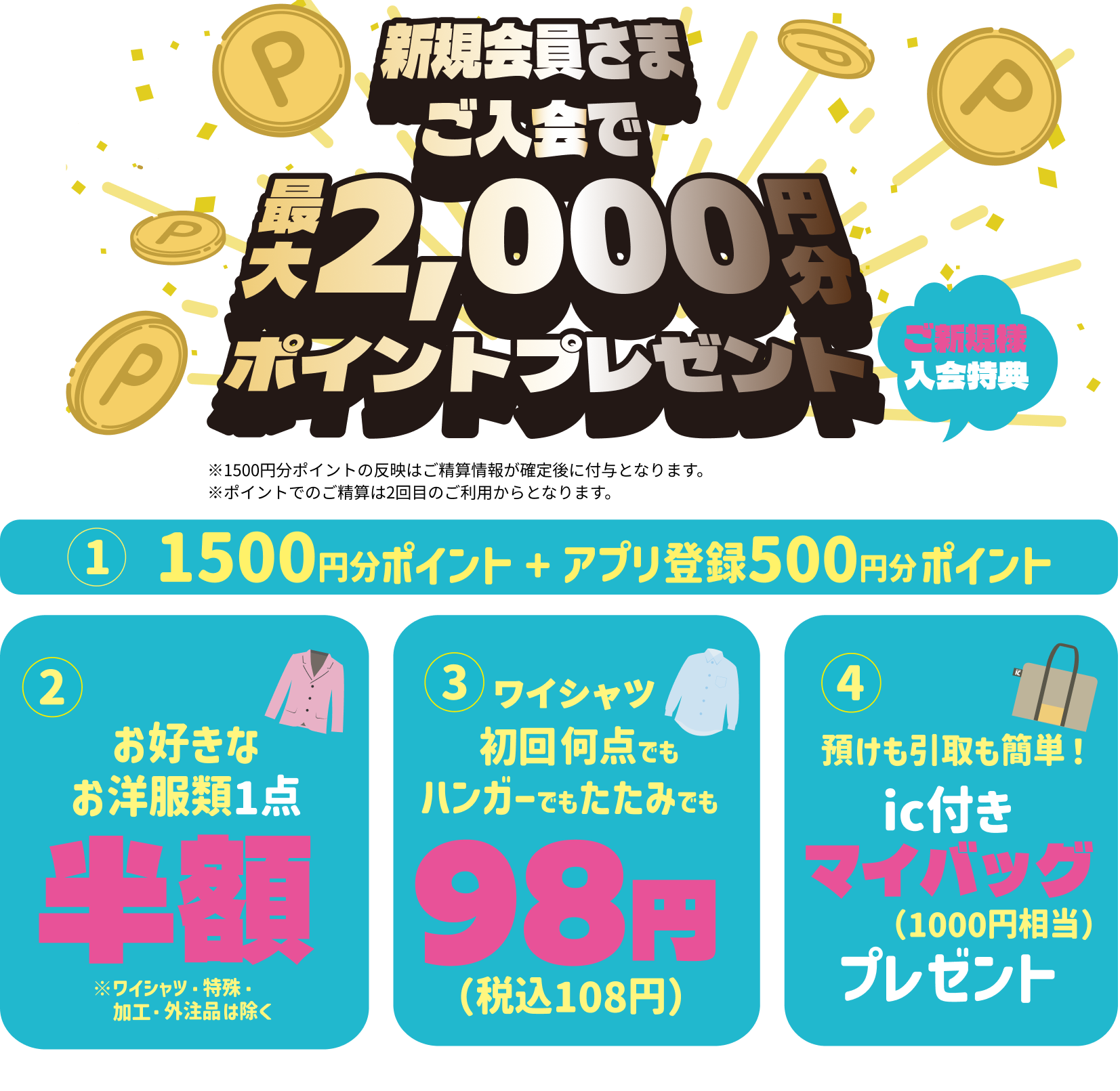 2000円分ポイントプレゼント